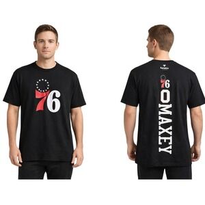 Fanatics Philadelphia 76ers Shirt Mens XL Black Tyrese Maxey NBA Basketball